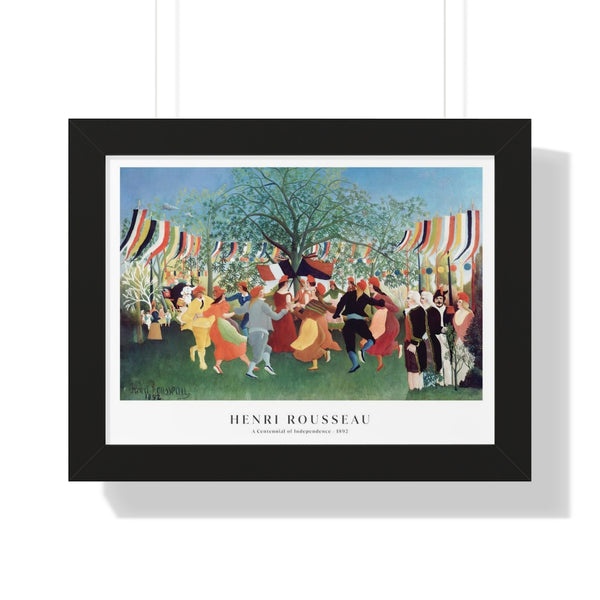 Henri Rousseau - A Centennial of Independence - Framed Print