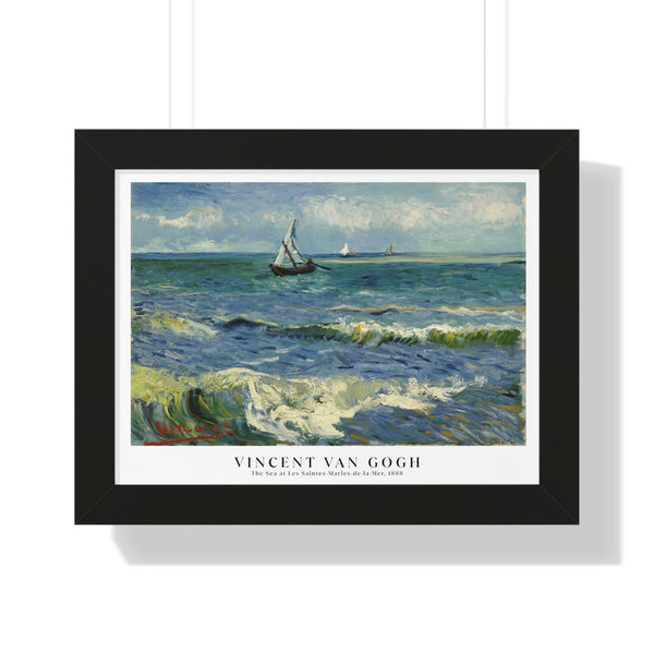 Vincent Van Gogh - The Sea at Les Saintes-Maries-de-la-Mer - Framed Print