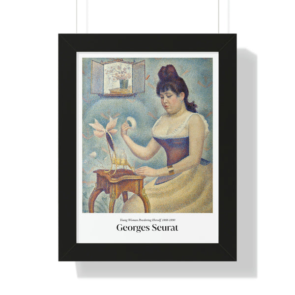 Georges Seurat - Young Woman Powdering Herself - Framed Print