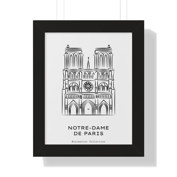 Notre Dame De Paris Illustration - Framed Print