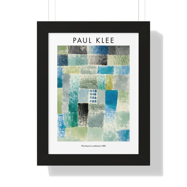 Paul Klee - First house in a settlement - Framed Print