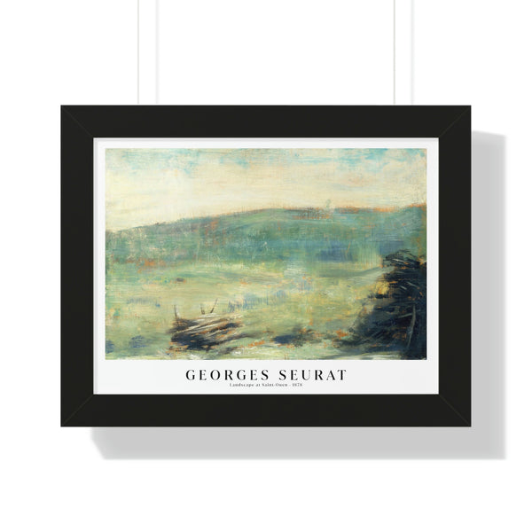 Georges Seurat - Landscape at Saint-Ouen - Framed Print