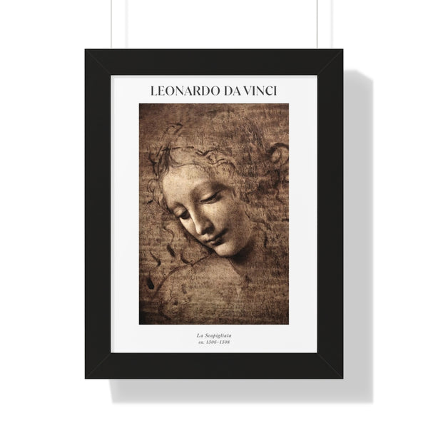 Leonardo da Vinci - La Scapigliata - Framed Print