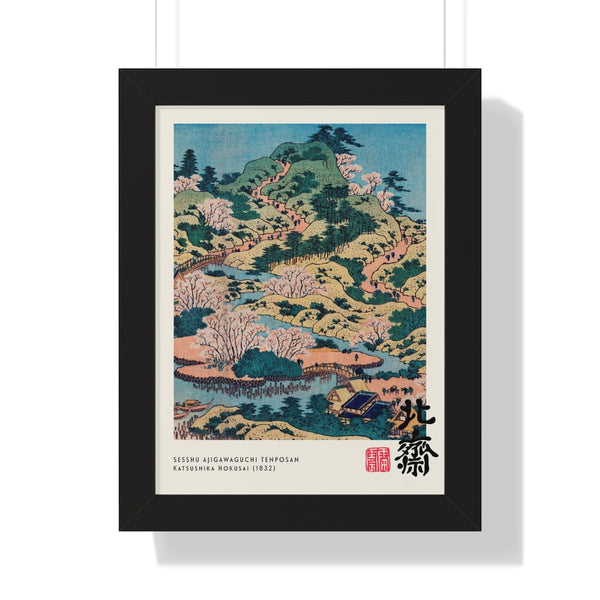 Katsushika Hokusai - Sesshu Ajigawaguchi Tenposan - Framed Print