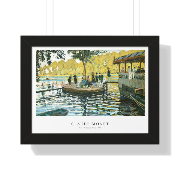 Monet - Bain à la Grenouillère - Framed Print