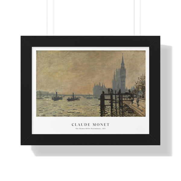 Monet - The Thames Below Westminster - Framed Print