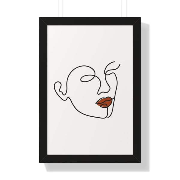 Abstract Face Shape - Framed Print