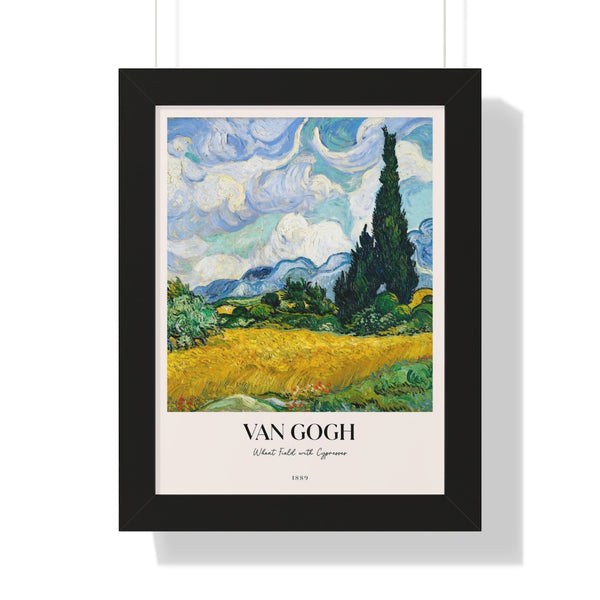 Van Gogh - Wheat Field with Cypresses - Framed Print