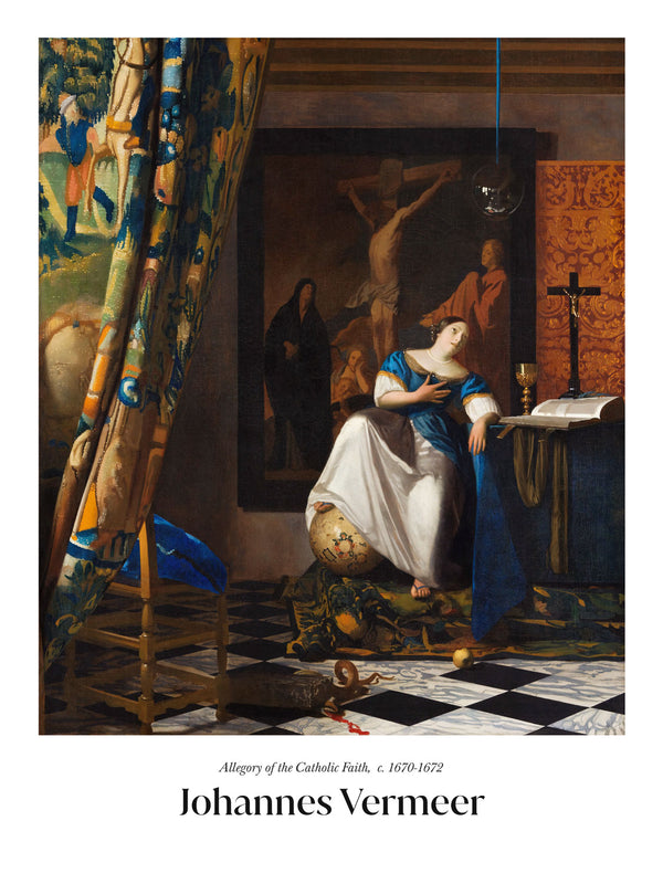 Johannes Vermeer - Allegory of the Catholic Faith - Poster - Murellos