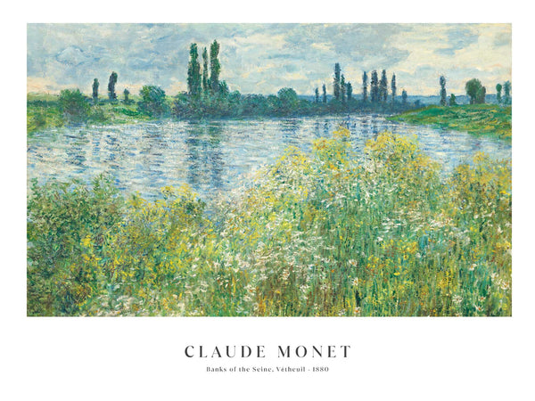 Monet - Banks of the Seine, Vetheuil - Poster