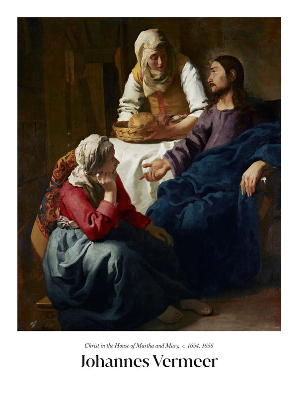 Johannes Vermeer - Christ in the House of Martha and Mary - Poster - Murellos