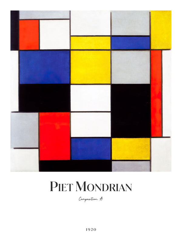 Piet Mondrian - Composition A - Poster