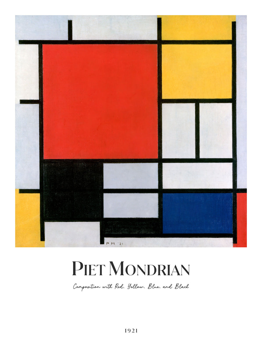 Piet Mondrian - Composition with Red, Yellow, Blue, and Black - Poster