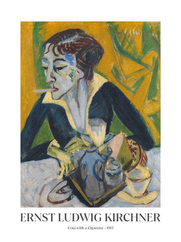 Ernst Ludwig Kirchner - Erna with a Cigarette - Poster
