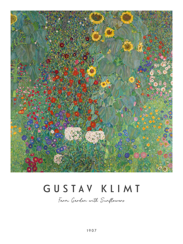 Gustav Klimt - Farm Garden with Sunflowers - Poster