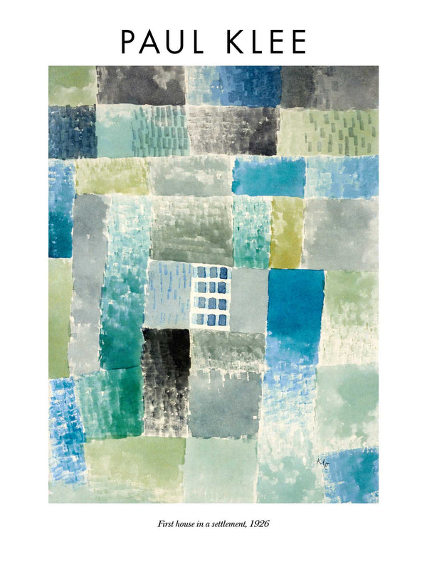 Paul Klee - First house in a settlement - Poster