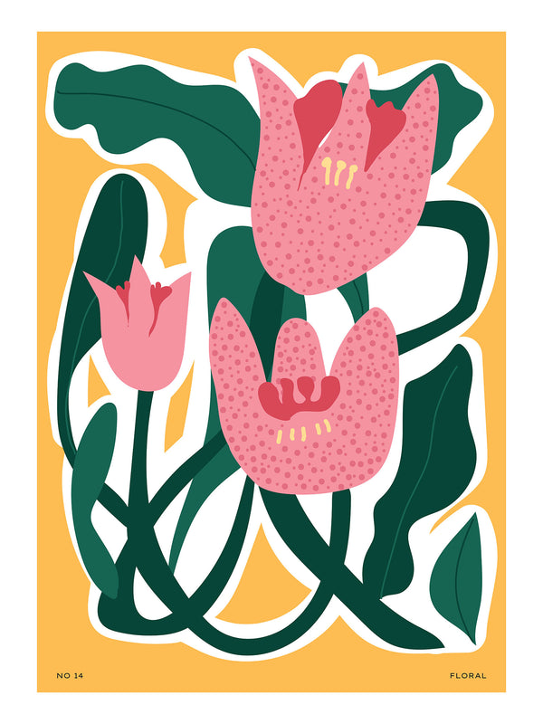 Floral No 14 - Poster