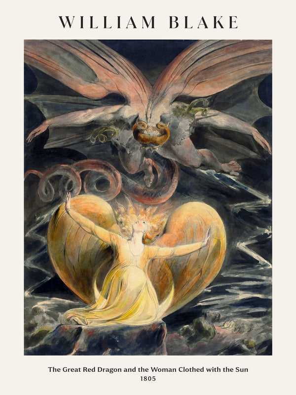 William Blake - The Red Dragon and the Woman Clothed with the Sun - Poster