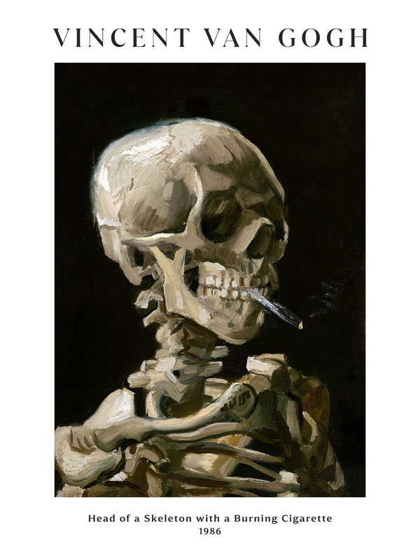 Vincent van Gogh - Head of a Skeleton with a Burning Cigarette - Poster