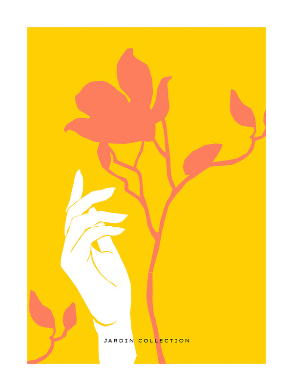 Hand with flowers - Poster