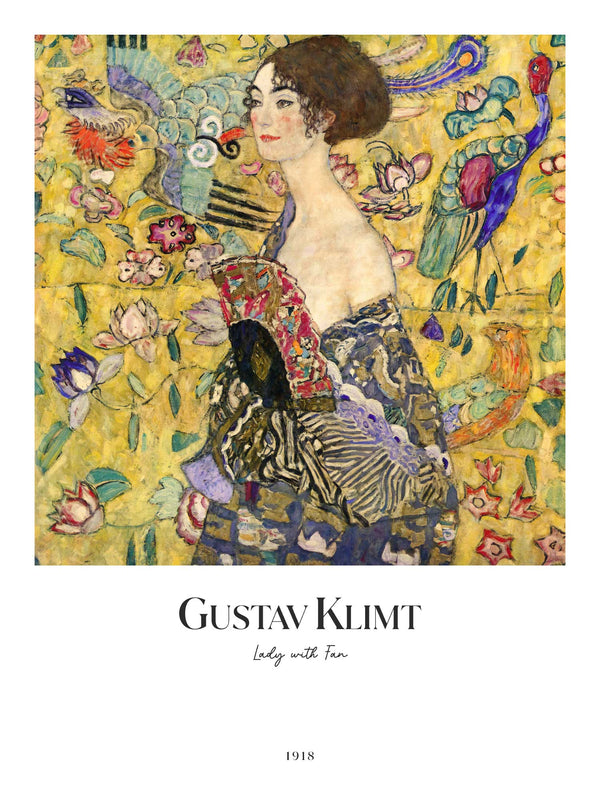 Gustav Klimt - Lady with Fan - Poster