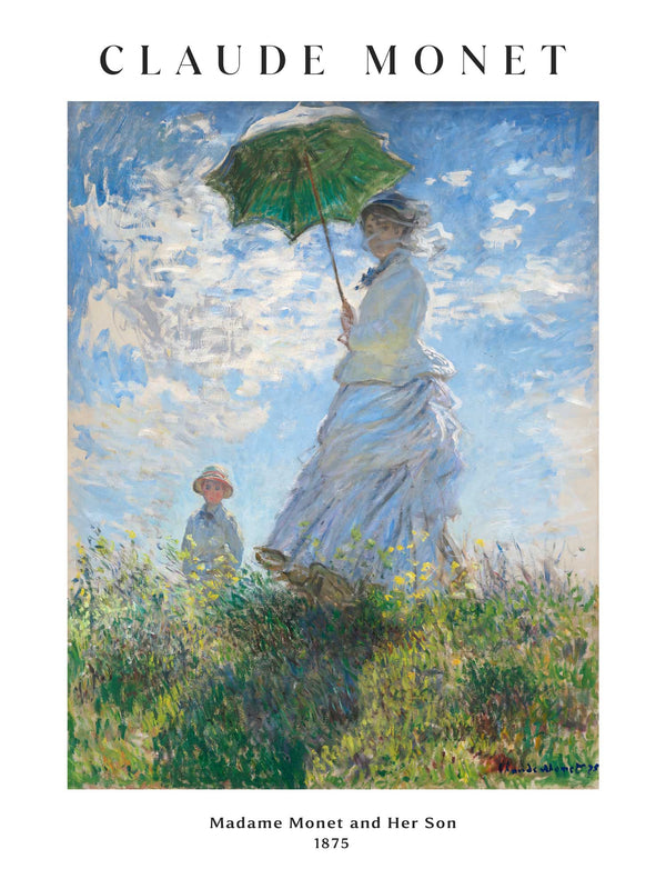 Claude Monet - Madame Monet and Her Son - Poster