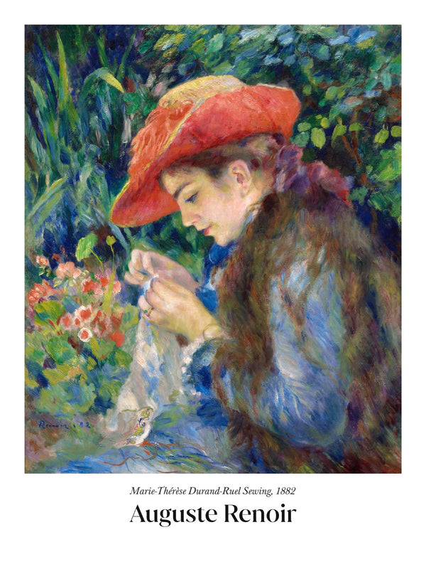 Pierre-Auguste Renoir - Marie-Thérèse Durand-Ruel Sewing - Poster