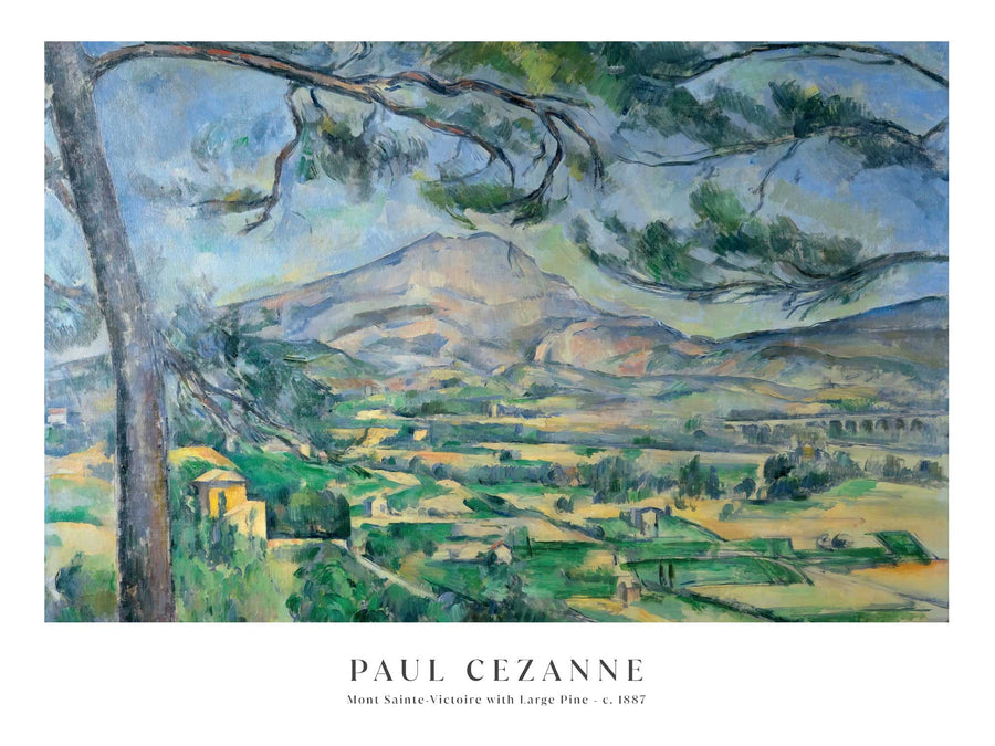 Paul Cézanne - Mont Sainte-Victoire with Large Pine - Poster