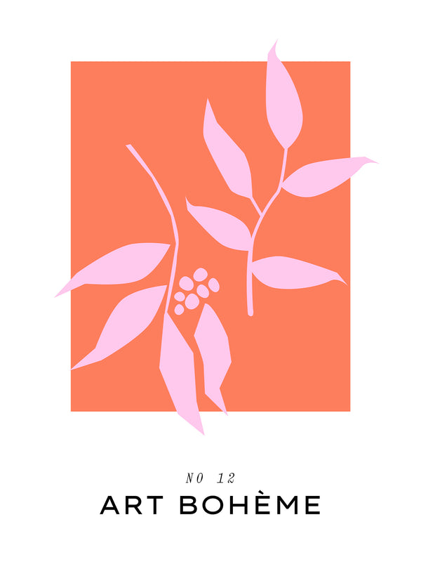 Pink Leaves - Poster