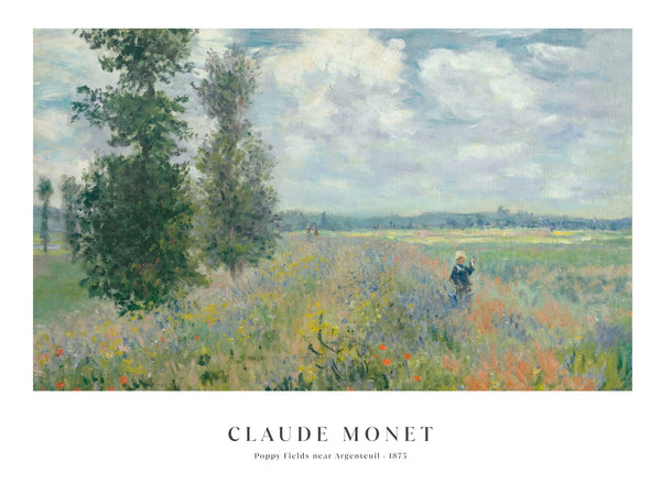 Monet - Poppy Fields near Argenteuil - Poster