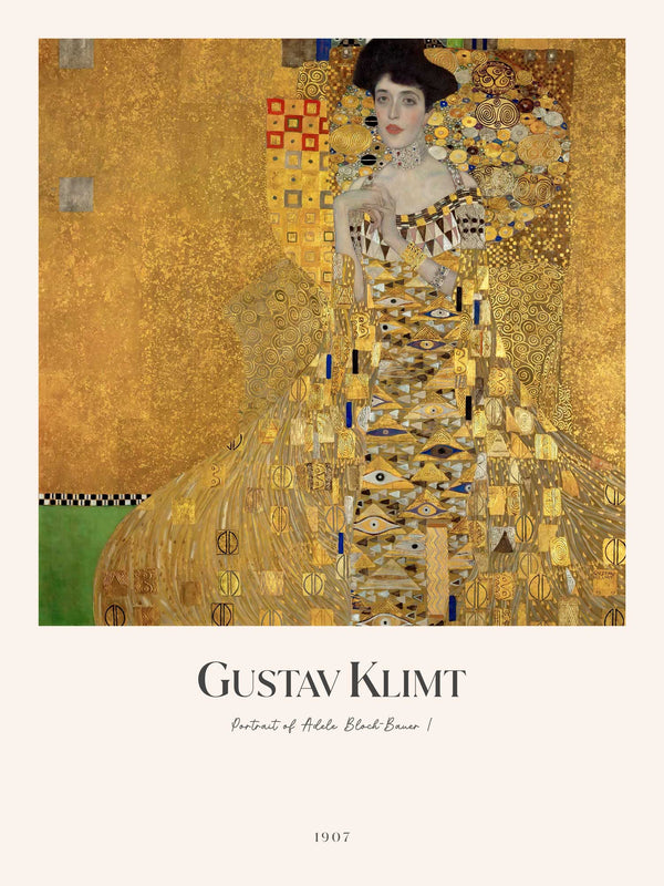 Gustav Klimt - Portrait of Adele Bloch-Bauer I - Poster