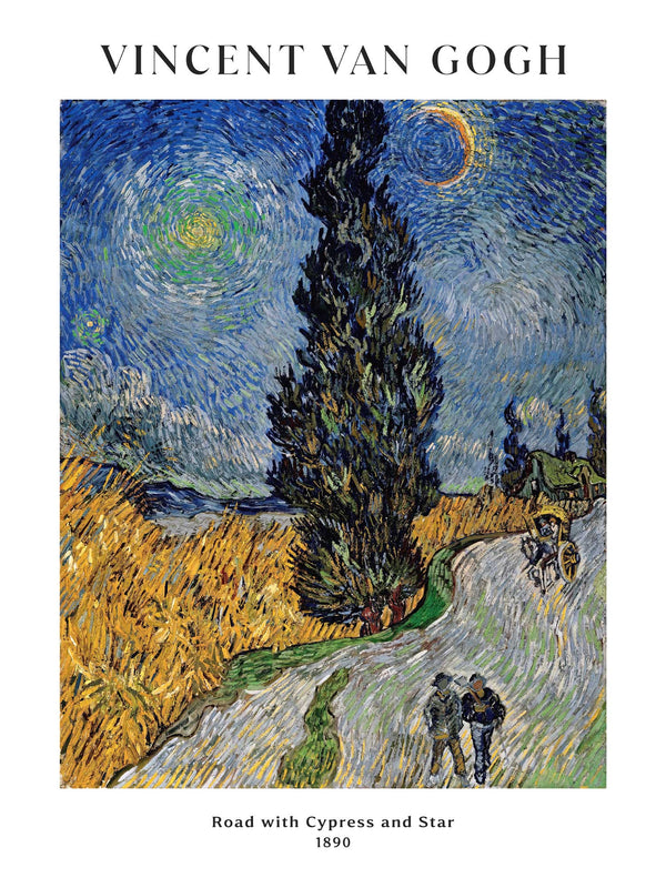 Vincent van Gogh - Road with Cypress and Star - Poster