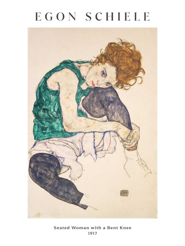 Egon Schiele - Seated Woman with a Bent Knee - Poster