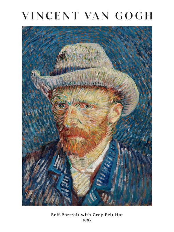 Vincent van Gogh - Self-Portrait with Grey Felt Hat - Poster