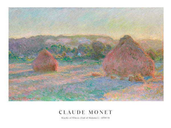 Monet - Stacks of Wheat (End of Summer) - Poster