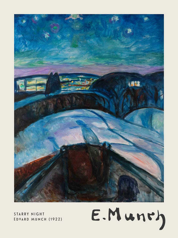 Edvard Munch - Starry Night - Poster