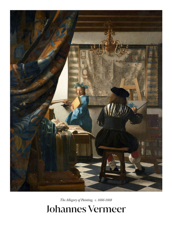 Johannes Vermeer - The Allegory of Painting - Poster - Murellos