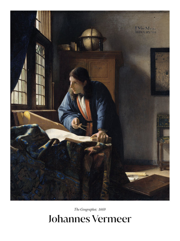 Johannes Vermeer - The Geographer - Poster - Murellos