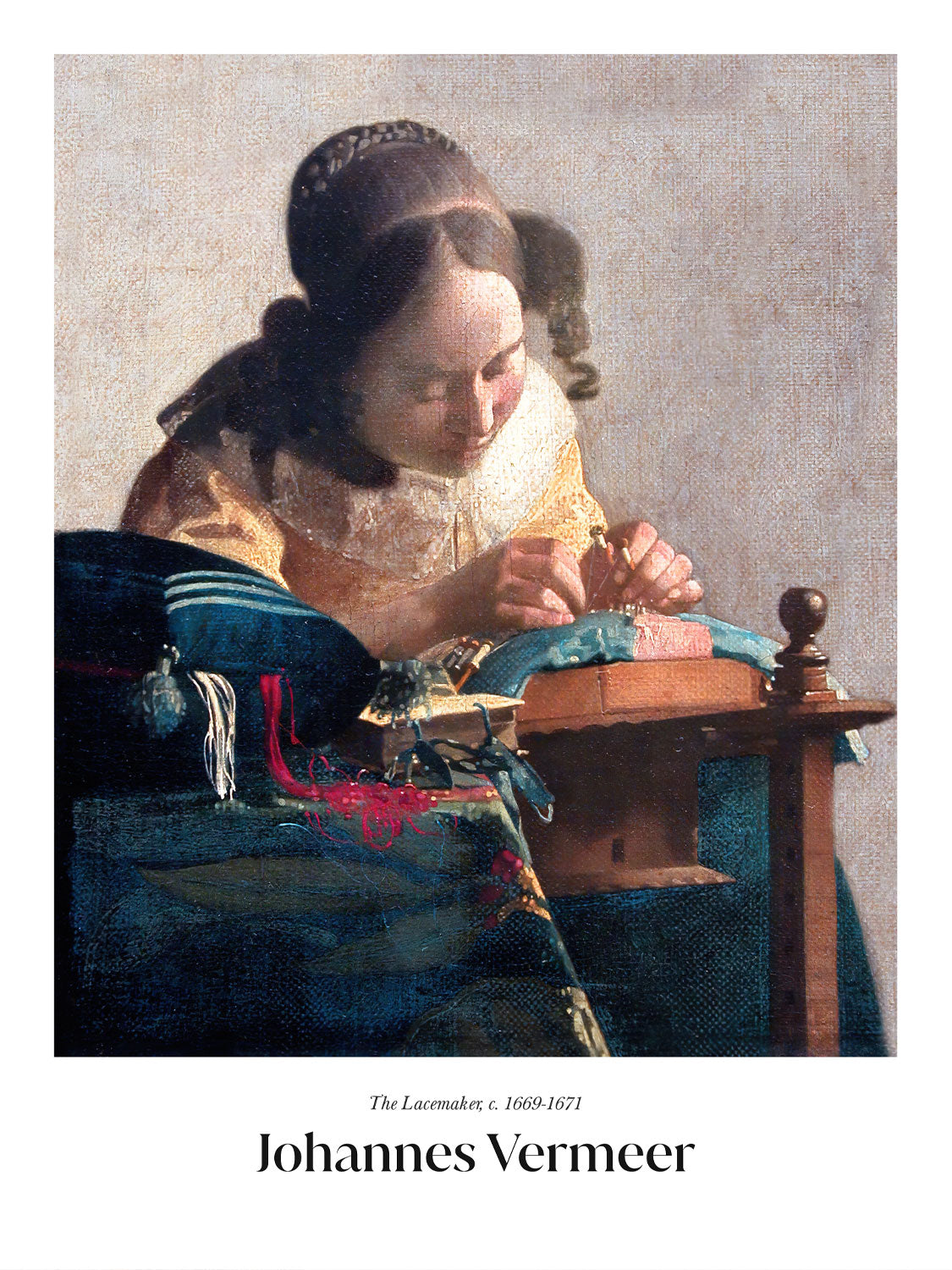 Johannes Vermeer - The Lacemaker - Poster – Murellos