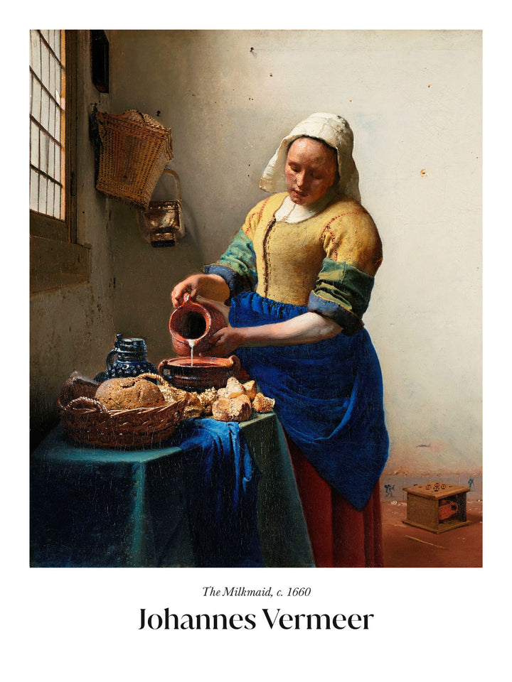 Johannes Vermeer - The Milkmaid - Poster - Murellos