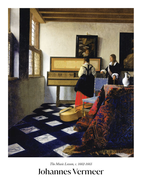 Johannes Vermeer - The Music Lesson - Poster