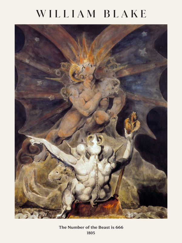 William Blake - The Number of the Beast is 666 - Poster