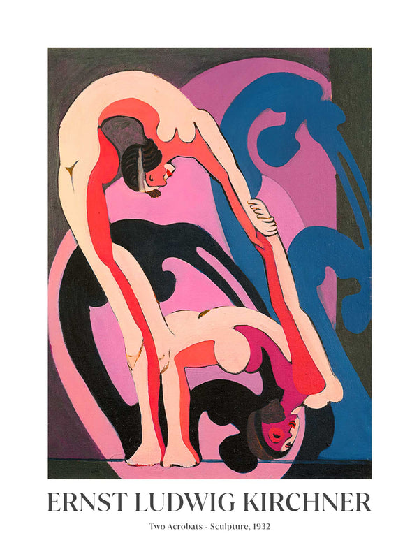 Ernst Ludwig Kirchner - Two acrobats - Sculpture - Poster