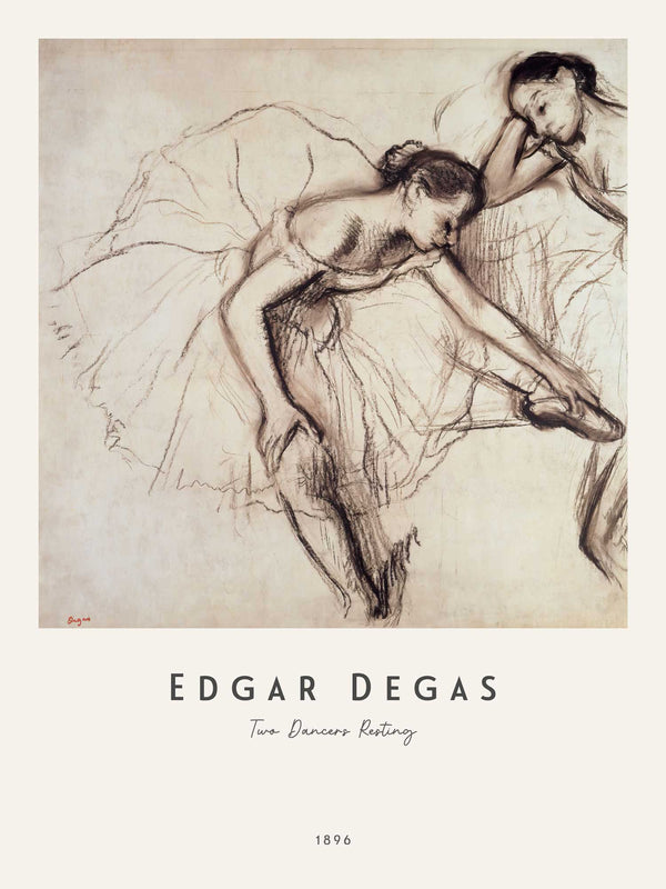 Edgar Degas - Two dancers resting - Poster