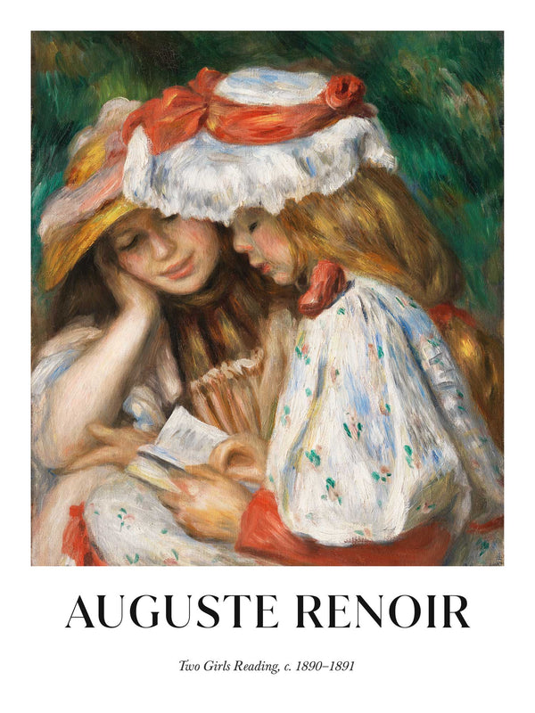 Pierre-Auguste Renoir - Two Girls Reading - Poster