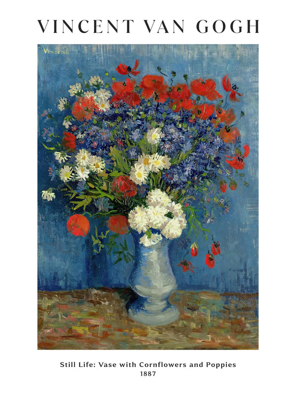 Vincent van Gogh - Still Life: Vase with Cornflowers and Poppies - Poster