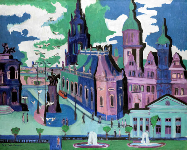 View of Dresden Schlossplatz - Art Print
