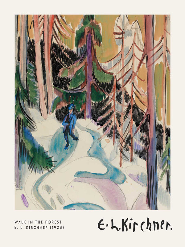 Ernst Ludwig Kirchner - Walk in the Forest - Poster