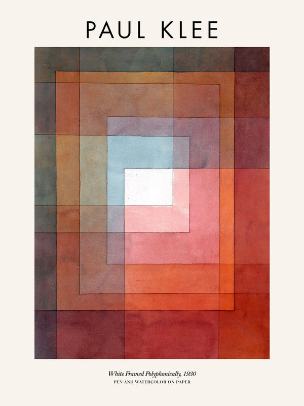 Paul Klee - White Framed Polyphonically - Poster