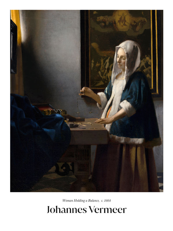 Johannes Vermeer - Woman Holding a Balance - Poster - Murellos